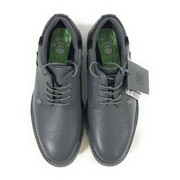 G/FORE Mens Gallivanter Pebble Leather Two Tone Charcoal Golf Shoes Sz 9.5 NWOB